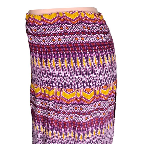 Mossimo Supply Co. Maxi Boho Skirt Size Small Pink and Orange Tones Aztec Print - Picture 4 of 10
